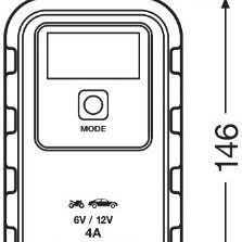 Redresor auto battery charge 904 osram 4a 6v/12v - 35616 - ams-OSRAM