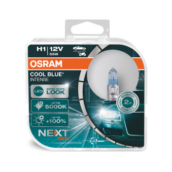 Set 2 becuri 12v h1 55 w cool blue intense nextgen osram - 64150CBN-HCB - ams-OSRAM