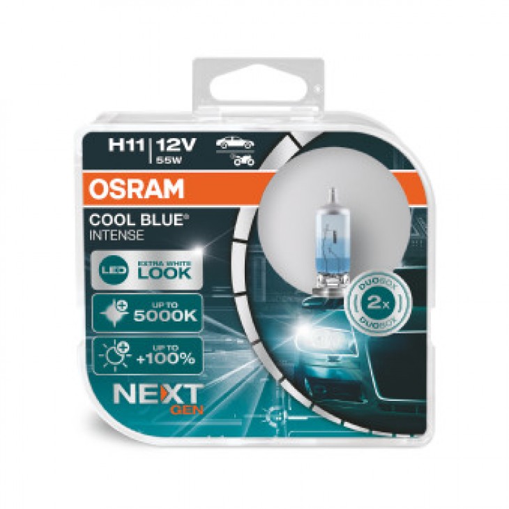 Set 2 becuri 12v h11 55 w cool blue intense nextgen osram - 64211CBN-HCB - ams-OSRAM