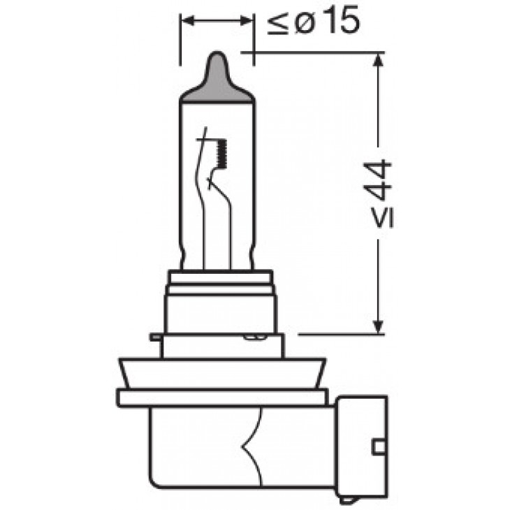 Bec 12v h11 55 w original osram - 64211 - ams-OSRAM