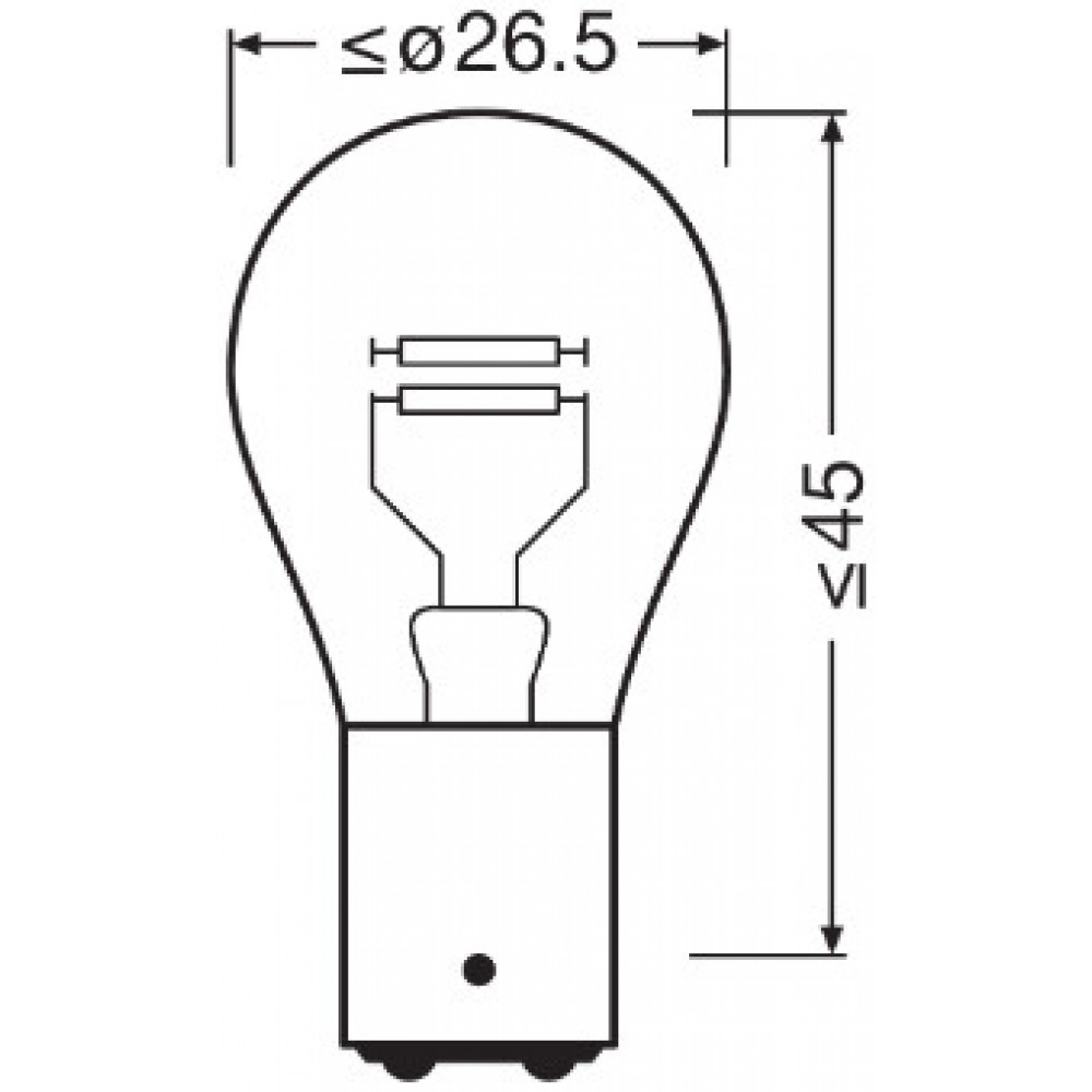 Bec 12v p21/5w original set 10 buc osram - 7528 - ams-OSRAM