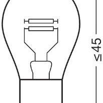 Bec camion 24v p21/5w original set 10 buc osram