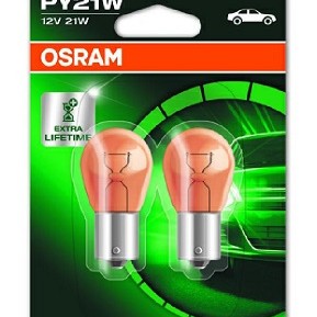 Set 2 becuri 12v py21w ultra life blister osram