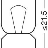 Bec 12v t4w original set 10 buc osram