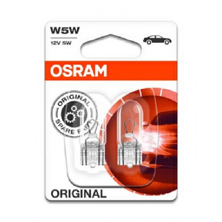Set 2 becuri 12v w5w original blister osram - 10399 - ams-OSRAM