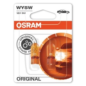 Set 2 becuri 12v wy5w original blister osram