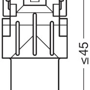 Set 2 becuri auxiliare cu led 12v (p21/5w) red bli osram