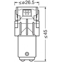 Set 2 becuri auxiliare cu led 12v (p21/5w) red bli osram