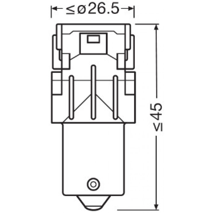 Set 2 becuri auxiliare cu led 12v (p21w) amber bli osram - 7506DYP-02B - ams-OSRAM