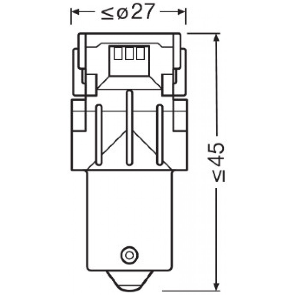 Set 2 becuri auxiliare cu led 12v (py21w) amber bli osram - 7507DYP-02B - ams-OSRAM