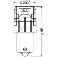 Set 2 becuri auxiliare cu led 12v (py21w) amber bli osram