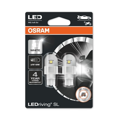 Set 2 becuri auxiliare cu led 12v (w16w) white 6000k bli osram - 921DWP-02B - ams-OSRAM