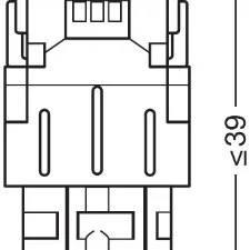 Set 2 becuri auxiliare cu led 12v (w21/5w) white 6000k bli osram