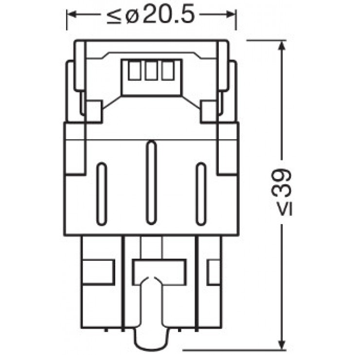Set 2 becuri auxiliare cu led 12v (w21/5w) white 6000k bli osram - 7515DWP-02B - ams-OSRAM