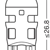 Set 2 becuri auxiliare cu led 12v (w5w) red 6000k bli osram