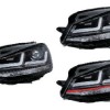 Set 2 faruri led pentru vw golf vii (2012-2016) negru ledriving xenon / pozitie halogen ledhl104-bk osram