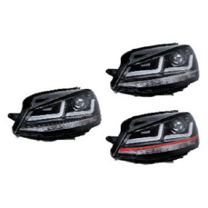 Set 2 faruri led pentru vw golf vii (2012-2016) negru ledriving xenon / pozitie halogen ledhl104-bk osram - LEDHL104-BK - ams-OSRAM