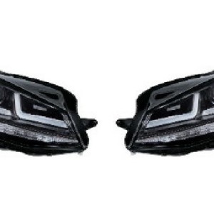 Set 2 faruri led pentru vw golf vii (2012-2016) negru ledriving xenon / pozitie halogen ledhl104-bk osram
