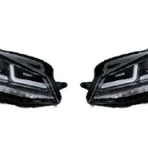 Set 2 faruri led pentru vw golf vii (2012-2016) negru ledriving xenon / pozitie halogen ledhl104-bk osram