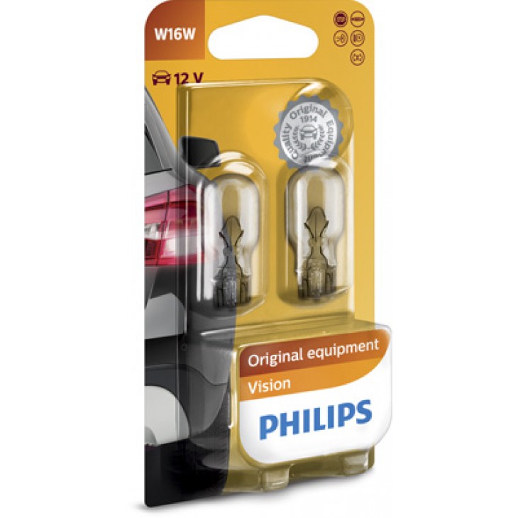 Set 2 becuri frana w16w 12v philips - 78750 - PHILIPS