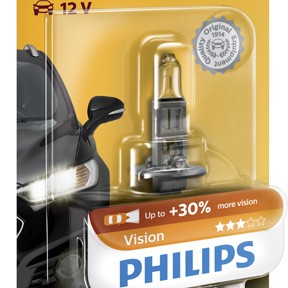 Bec far h1 55w 12v vision (blister) philips