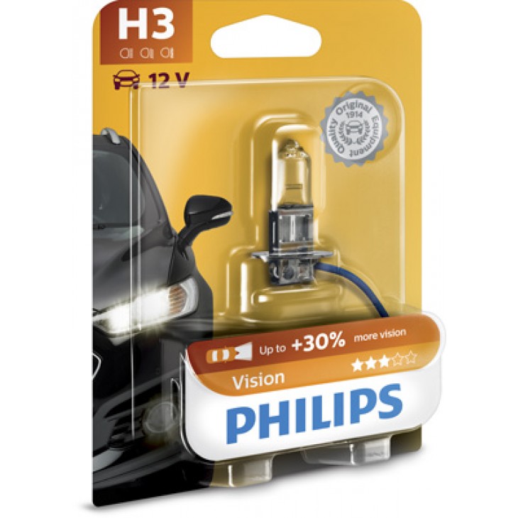 Bec proiector h3 12v vision (blister) philips - 78123 - PHILIPS