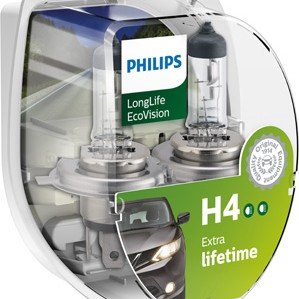 Set 2 becuri far h4 60/55w 12v longer life ecovision philips - 78378 - PHILIPS