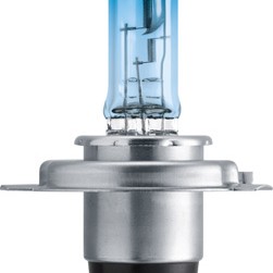 Set 2 becuri far h4/w5w p43t-38 60/55w 12v white vision ultra philips