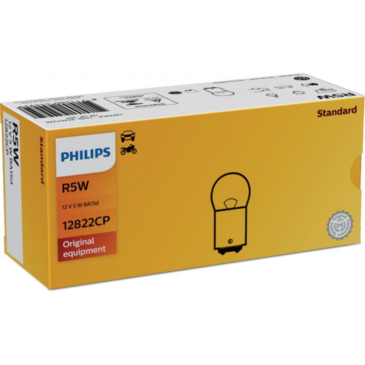 Bec auxiliar r5w ba15d 12v set 10 buc philips - 12822CP - PHILIPS