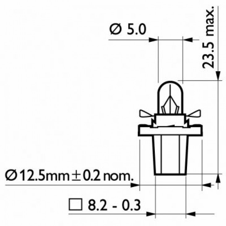 Bec bord bax 8.5d soclu alb 12v 1.12w set 10 buc philips - 12638CP - PHILIPS