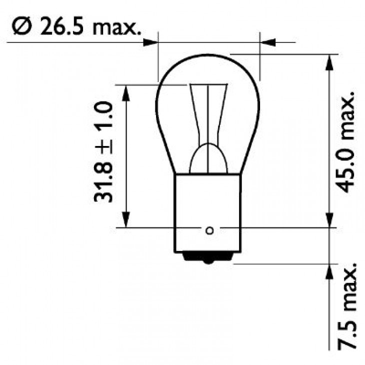 Bec camion 24v p21w ba15s set 10 buc philips - 13498CP - PHILIPS