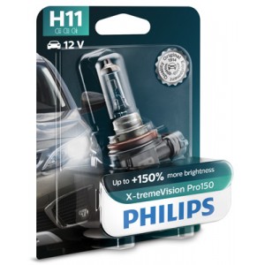 Bec far h11 12v 55w x-treme vision pro150 (blister) philips