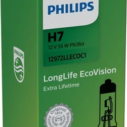Bec far h7 55w 12v longer life ecovision (cutie) philips