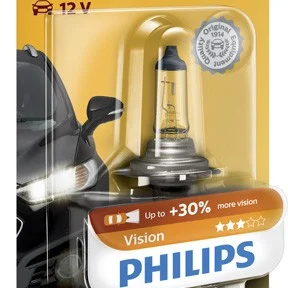 Bec far h7 55w 12v vision (blister) philips