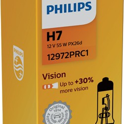 Bec far h7 55w 12v vision (cutie) philips