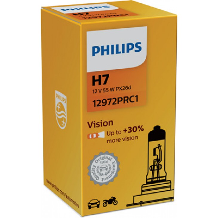 Bec far h7 55w 12v vision (cutie) philips - 12972PRC1 - PHILIPS