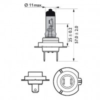 Bec far h7 55w 12v white vision ultra (blister) philips