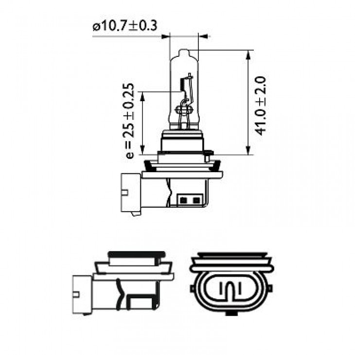 Bec far h9 pgj19-5 65w 12v vision philips - 12361B1 - PHILIPS