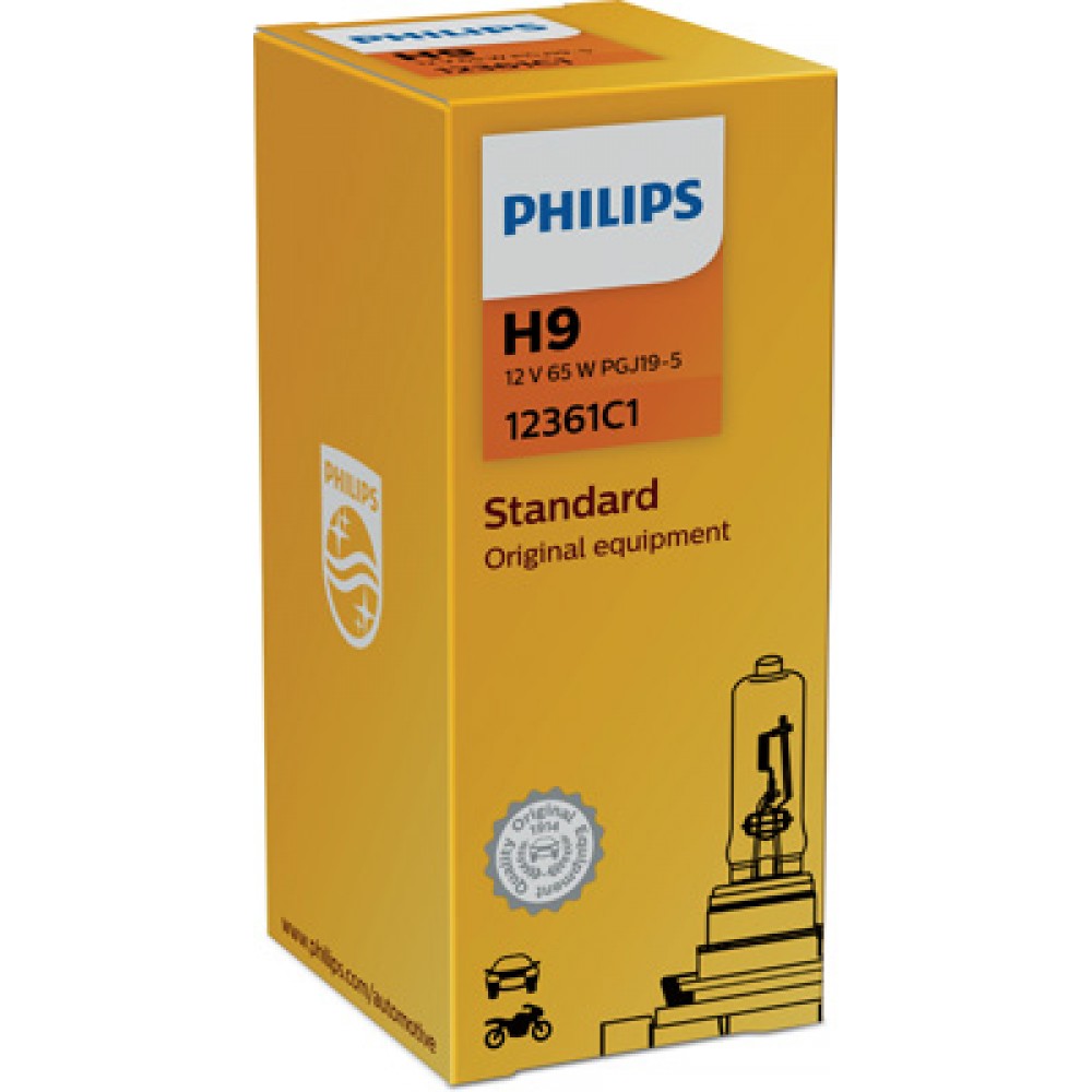 Bec far h9 pgj19-5 65w 12v vision philips - 12361C1 - PHILIPS