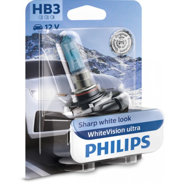 Bec far hb3 12v p20d 65w (blister) white vision ultra philips - 9005WVUB1 - PHILIPS