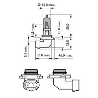 Bec far hb3 12v p20d 65w (blister) white vision ultra philips