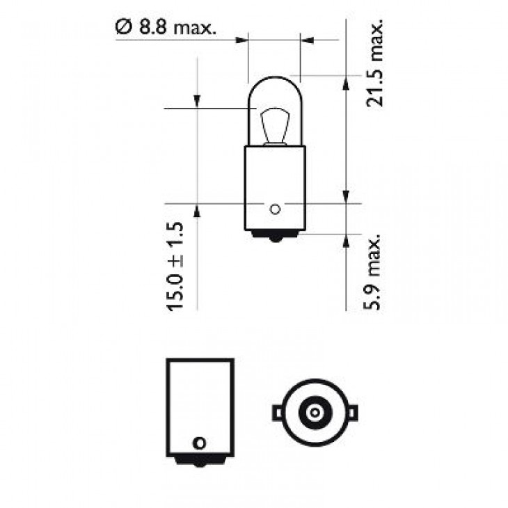 Bec pozitie fata t4w 12v set 10 buc philips - 12929CP - PHILIPS