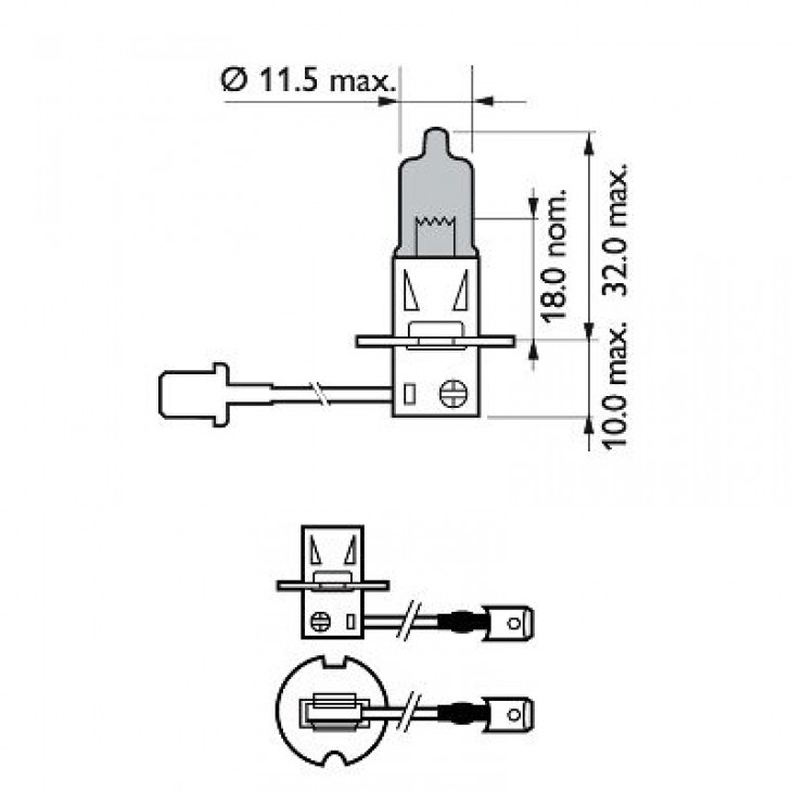 Bec proiector h3 12v white vision ultra (blister) philips - 12336WVUB1 - PHILIPS