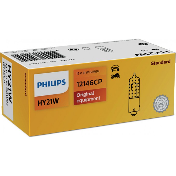 Bec semnalizare hy21w 12v set 10 buc philips