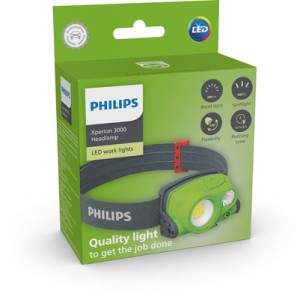 Lampa de cap cu led, cu doua moduri philips xperion 3000