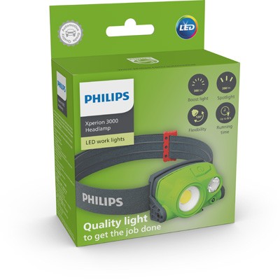 Lampa de cap cu led, cu doua moduri philips xperion 3000