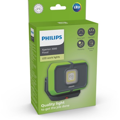 Lampa dubla: proiector 1000 lm si reflector 300 lm philips xperion 3000