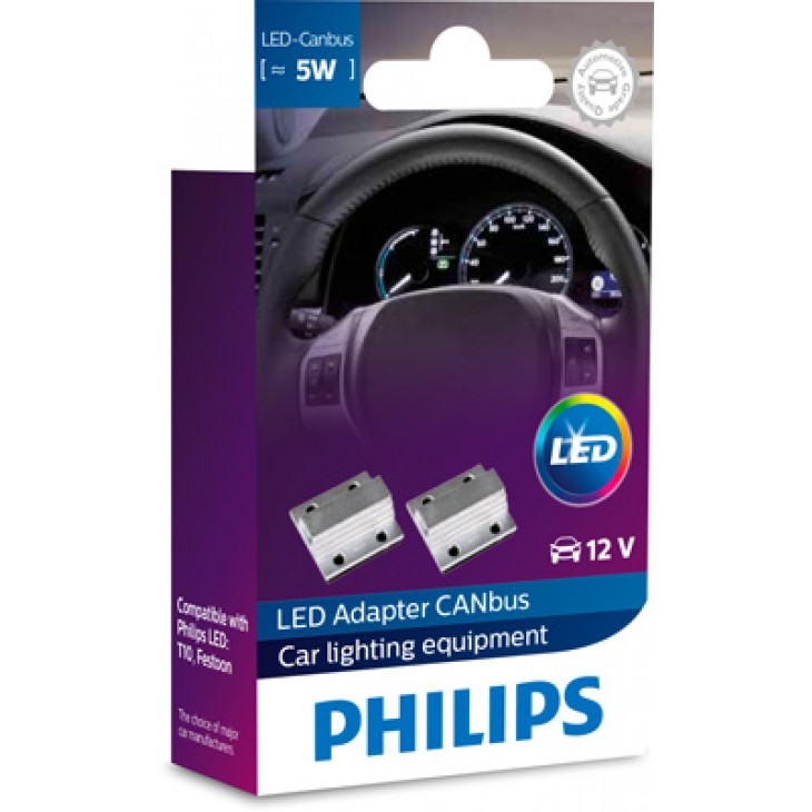 Led canbus control 12v 5w set 2 buc philips