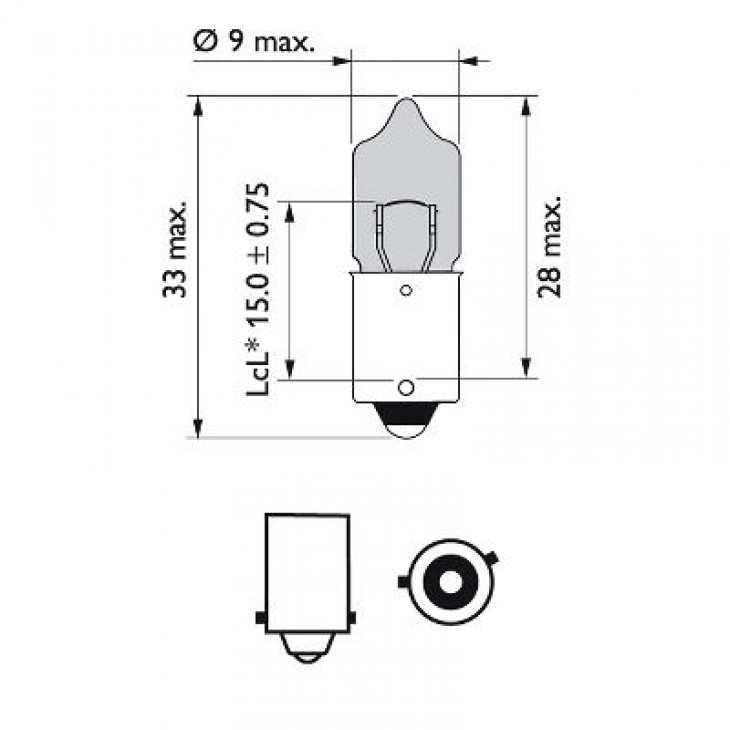 Set 2 becuri 12v h6w bax9s (blister) white vision ultra philips - 12036WVUB2 - PHILIPS
