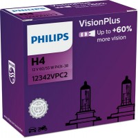 Set 2 becuri far h4 60/55w 12v vision plus (cutie) philips